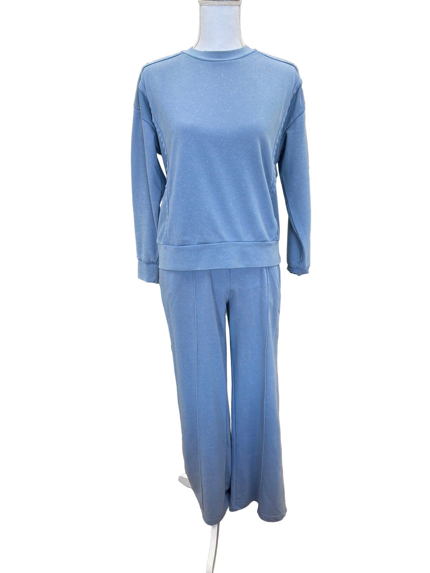 Cornflower Blue Loungewear Wide Leg Pant