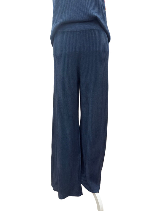 Ribbed Lounge Pants in Denim Blue