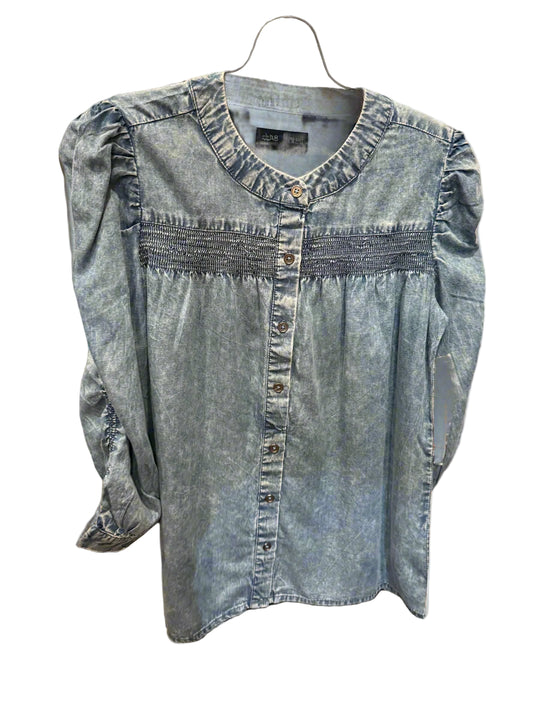 Tru Luxe 3/4 Denim Sleeve Top