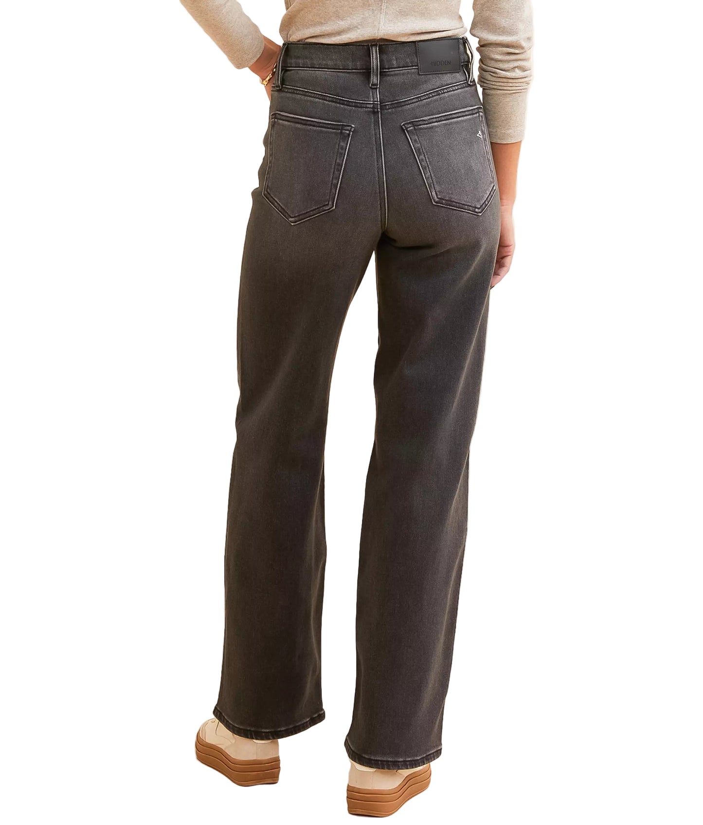 Logan High Rise Charcoal Dad Jean