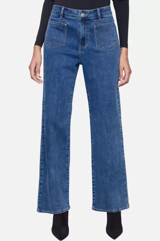 Charlie B Medium Blue Flare Stretch Jeans