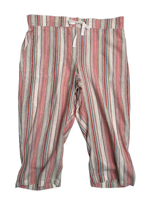 Dash Pink/Blue/White Linen Crop Pant