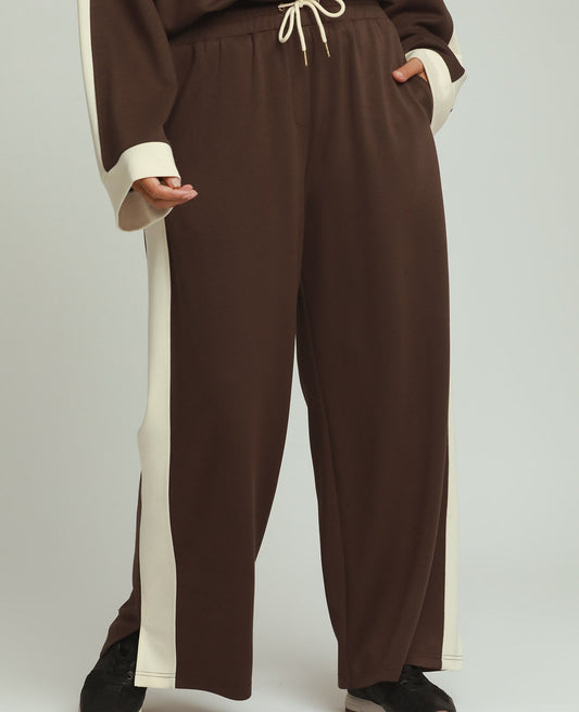 Chocolate Brown Contrast Pants