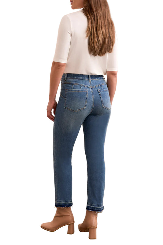 Tribal Sophia Curvy Micro Flare Jeans-True Vintage - Dark Wash