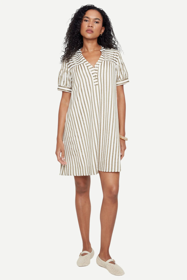 Olive Stripe Dress