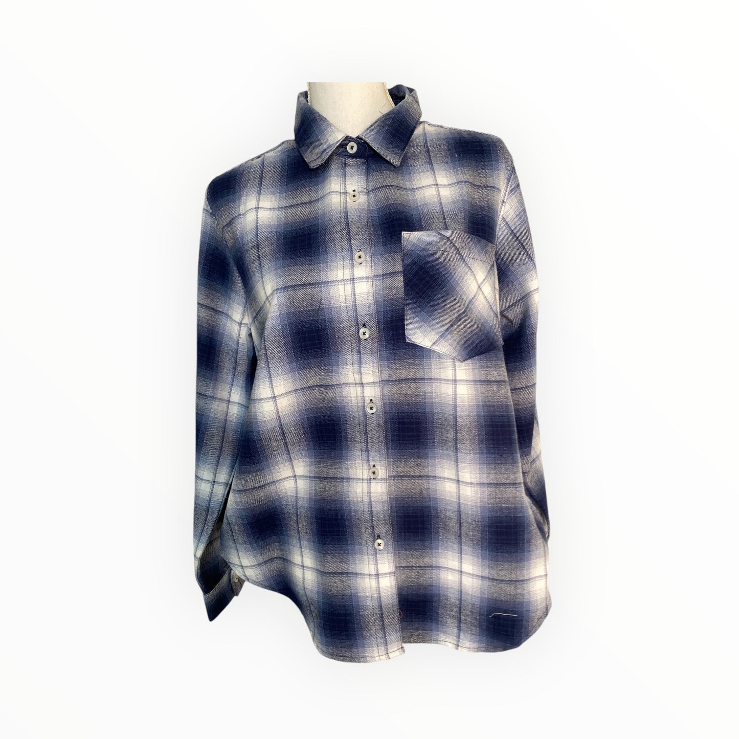 YD Flannel One Pocket Shirt Blue