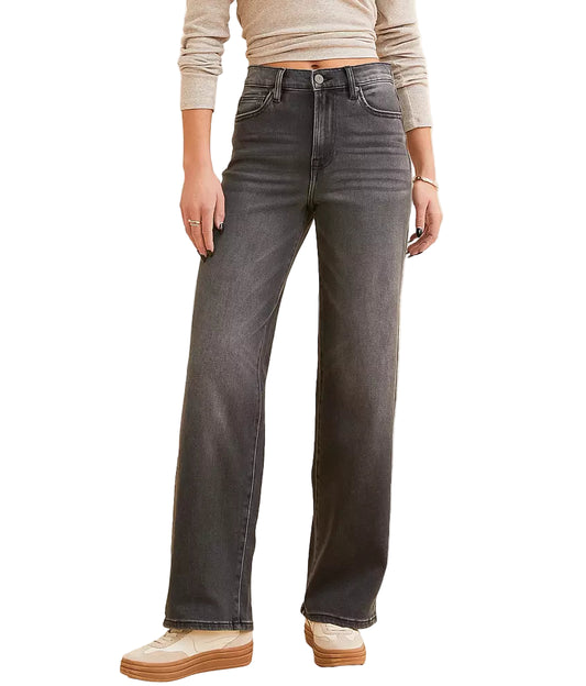 Logan High Rise Charcoal Dad Jean