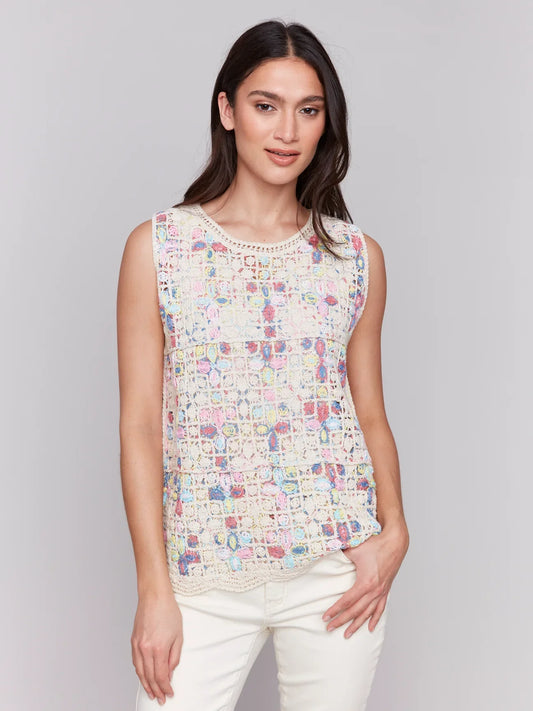 Crochet Tank Top Multicolor