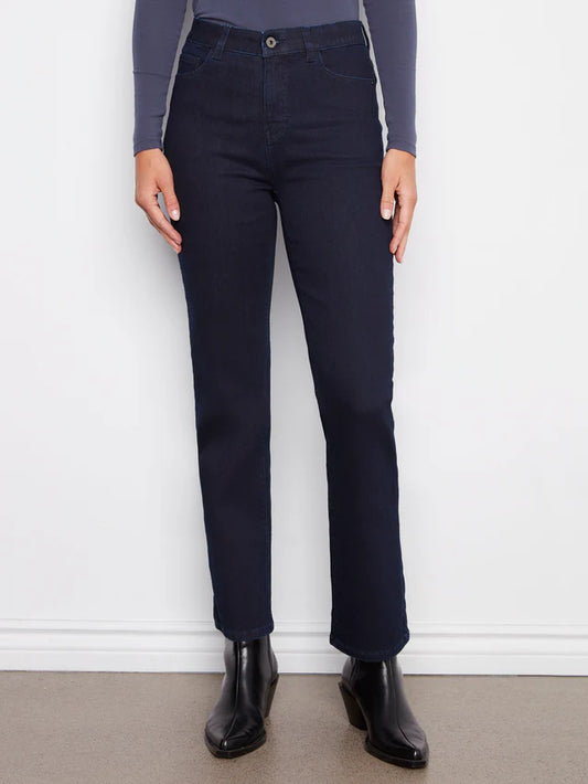 Charlie B Straight Leg Jeans - Blue Black