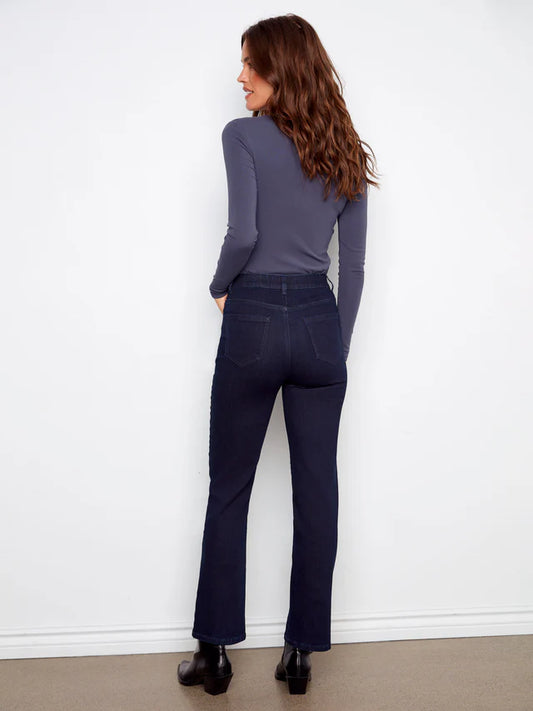 Charlie B Straight Leg Jeans - Blue Black