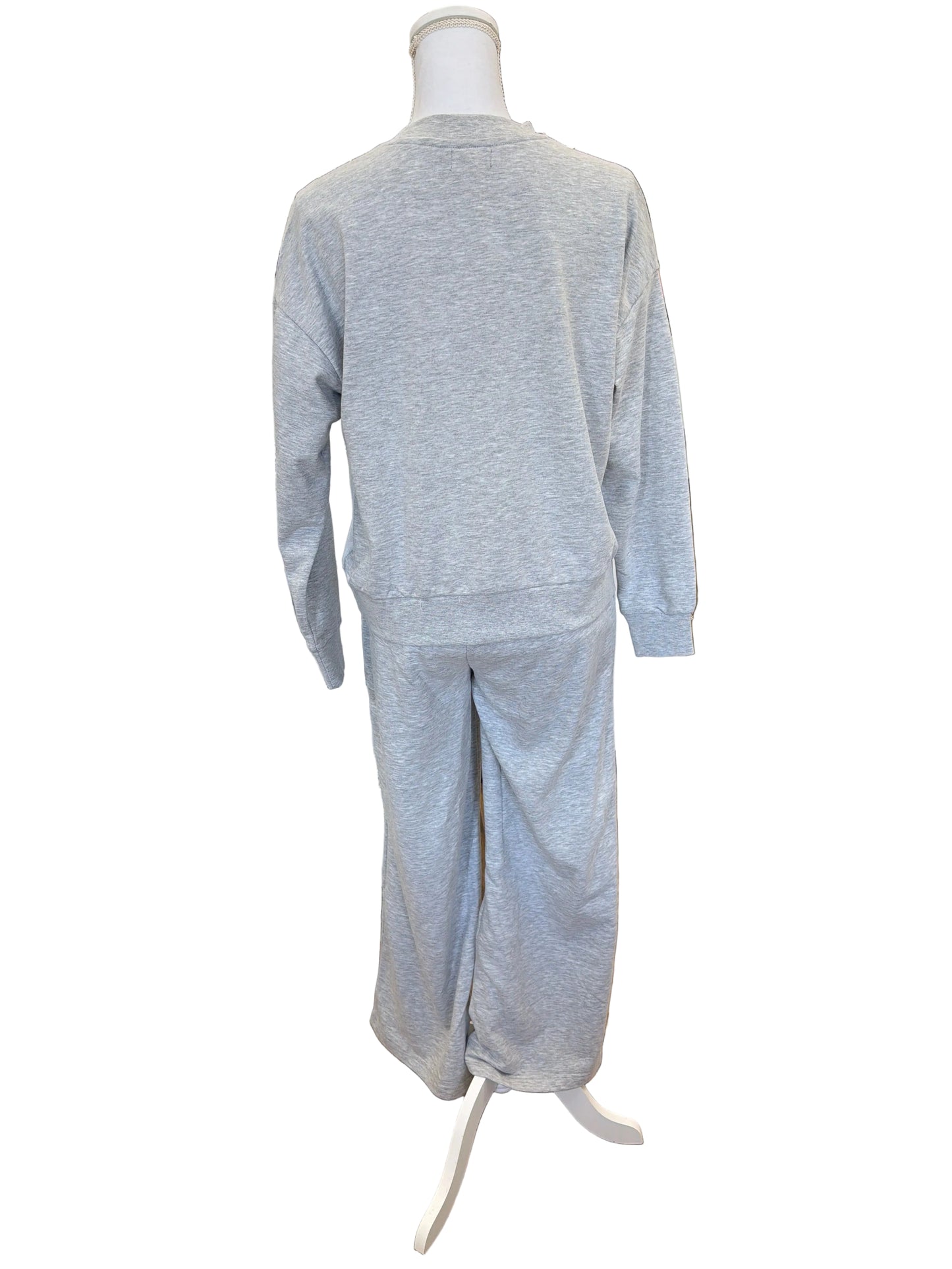 Grey Loungewear Wide Leg Pant