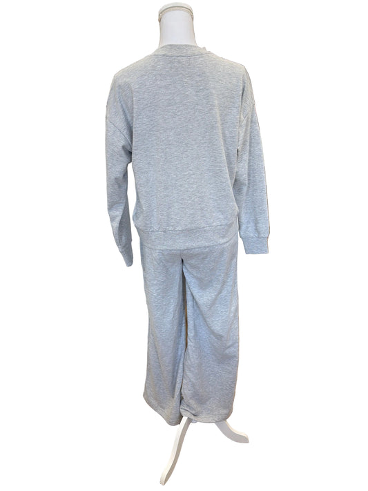 Grey Loungewear Wide Leg Pant