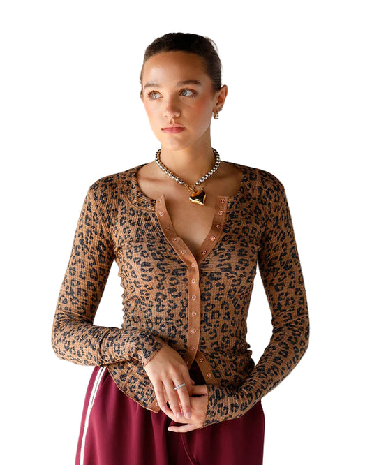FREE PEOPLE GOING PLACES PRINTED CARDI X NATURAL COMBO