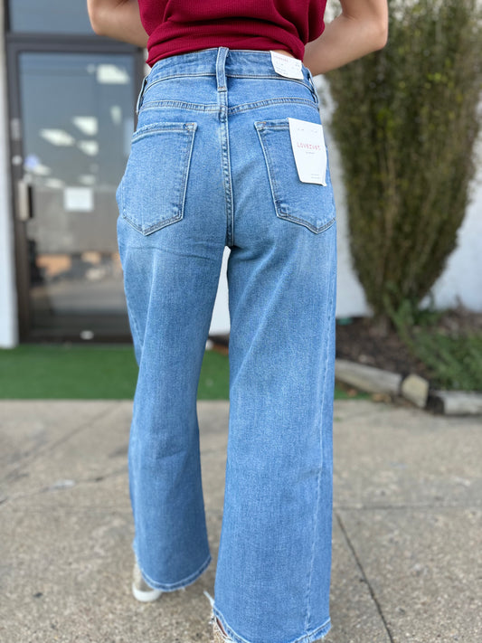 LOVERVET HIGH RISE BAGGY WIDE JEANS