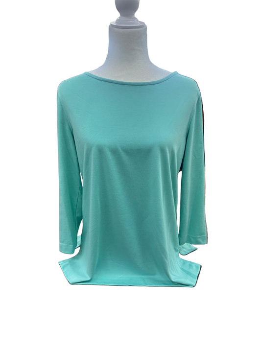 Multiples Cooling Effect Soft Knit Top - Seafoam