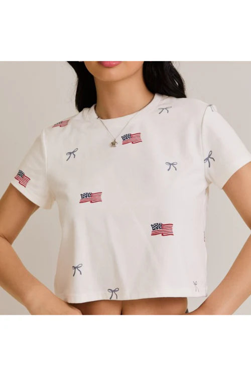 4th of July Bow Top