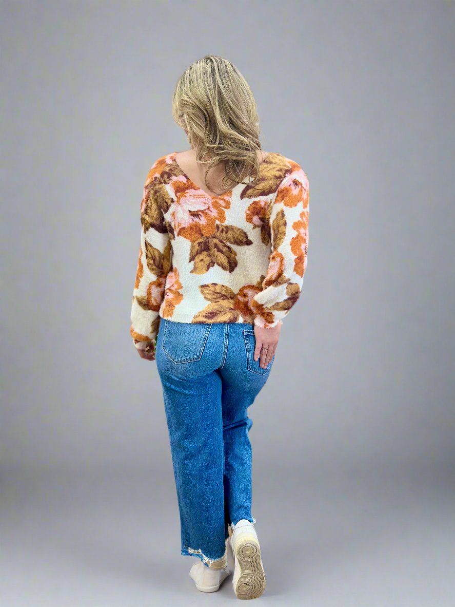 Wear Two Ways Fall Floral Patterend Top