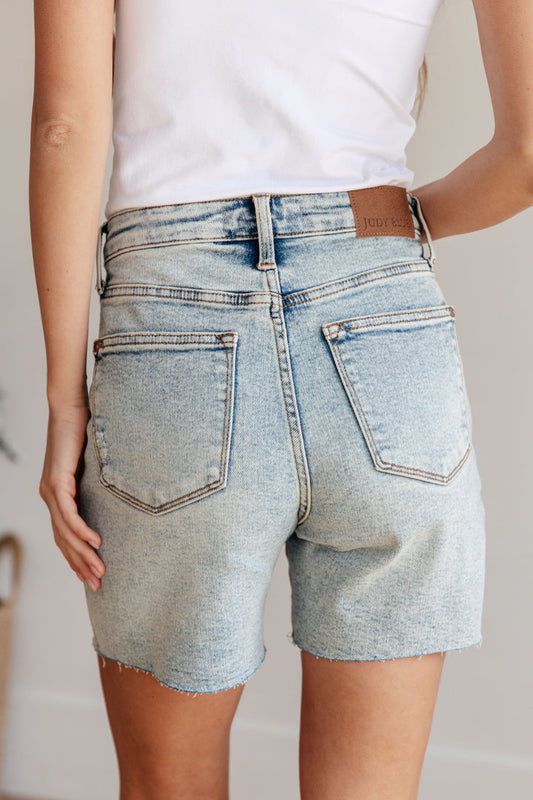 Judy Blue Distressed Boyfriend Short