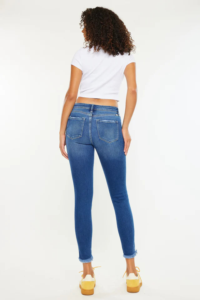 -Kate Mid Rise Ankle Skinny Jeans