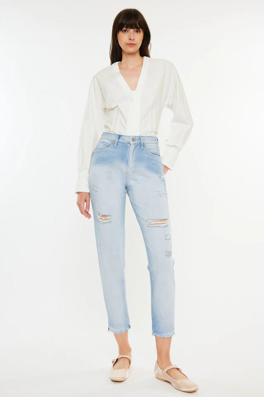 -Bliss High Rise Mom Jeans