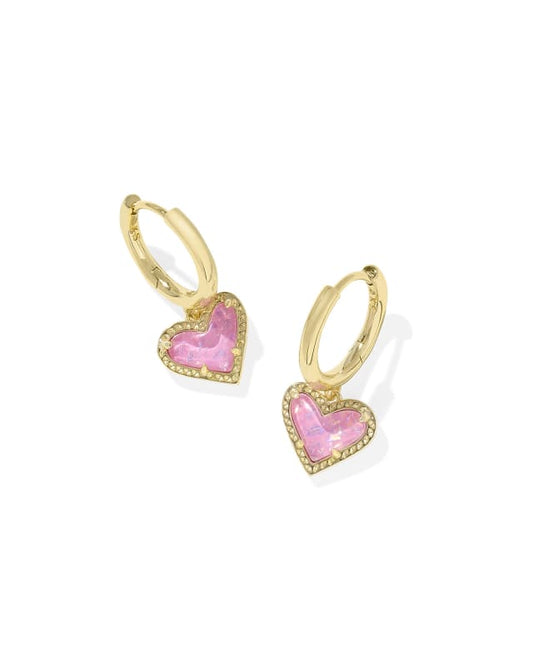 Ari Heart Gold Huggie Earrings