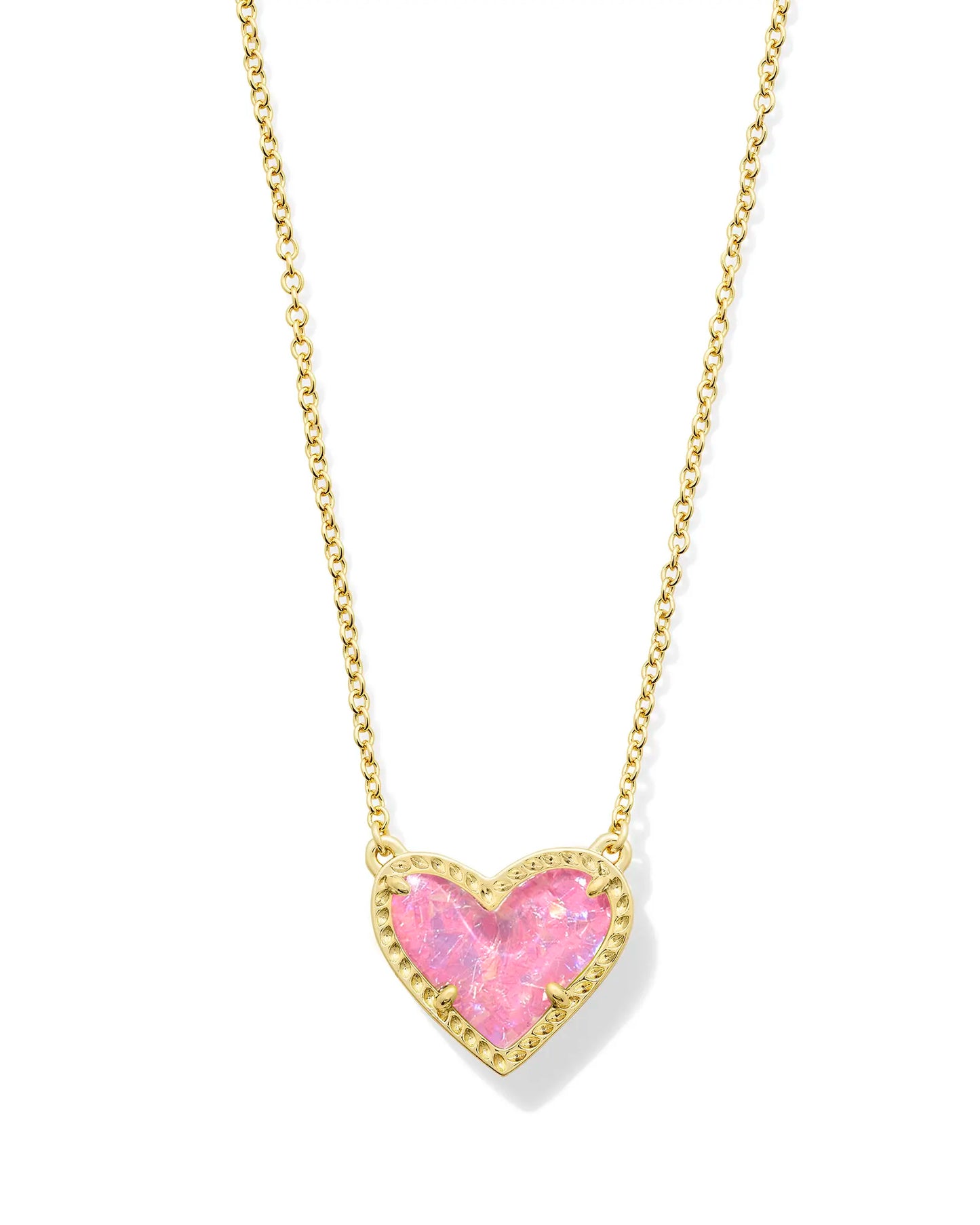 Ari Heart Pendant Necklace in Ivory Mother-of-Pearl