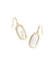 Dani Bezel Gold Drop Earrings