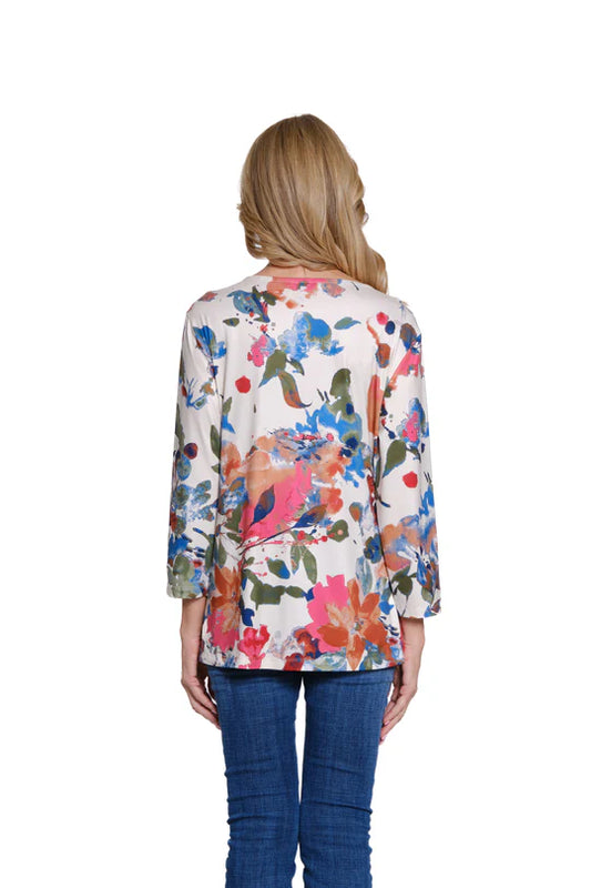 Multiples Mixed Media Knit Top - Multi
