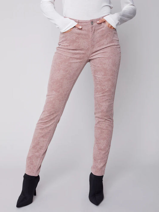 Powder Pants with Floral Design