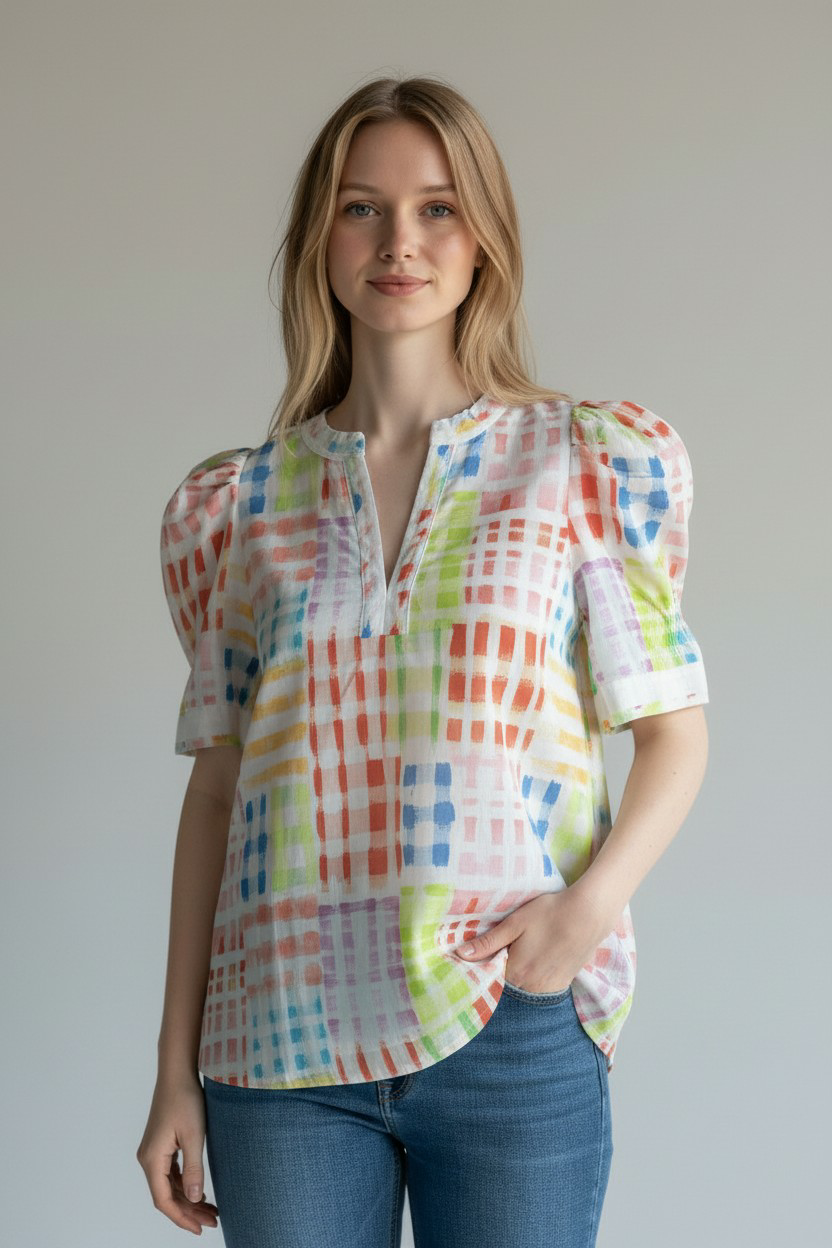 Color Block Blouse