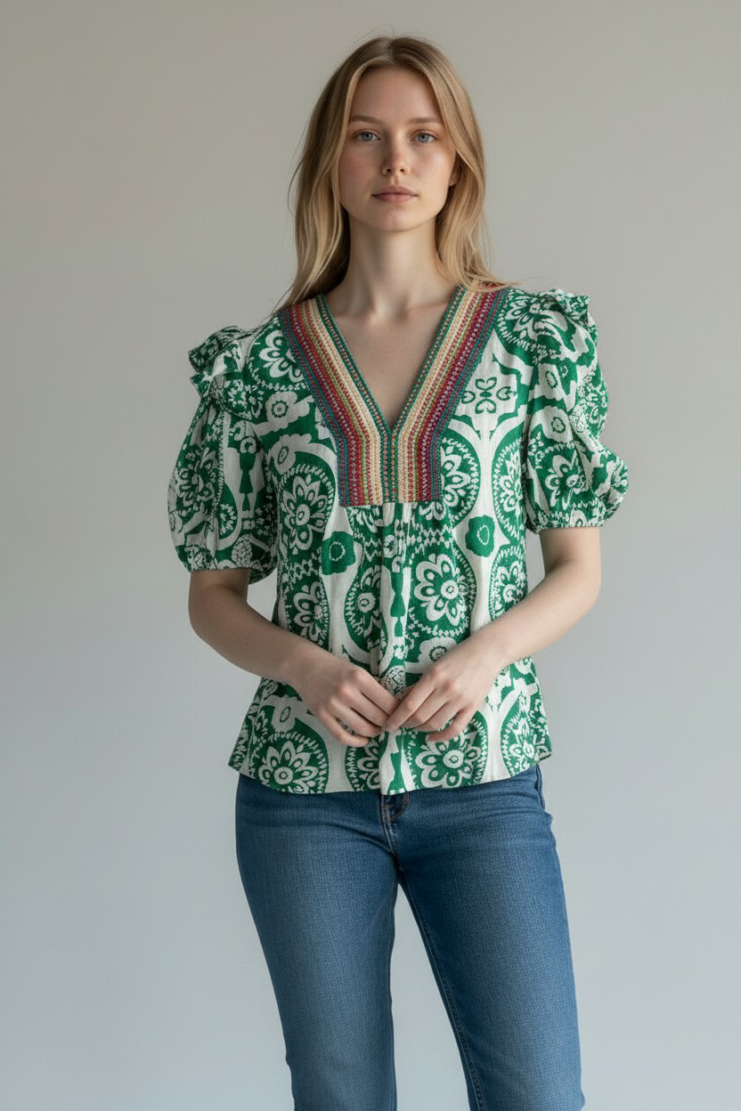 Island Green Blouse