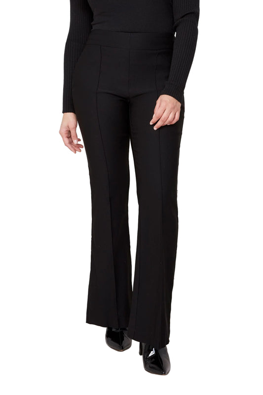 Renuar Wide Leg Knit Pant - Black