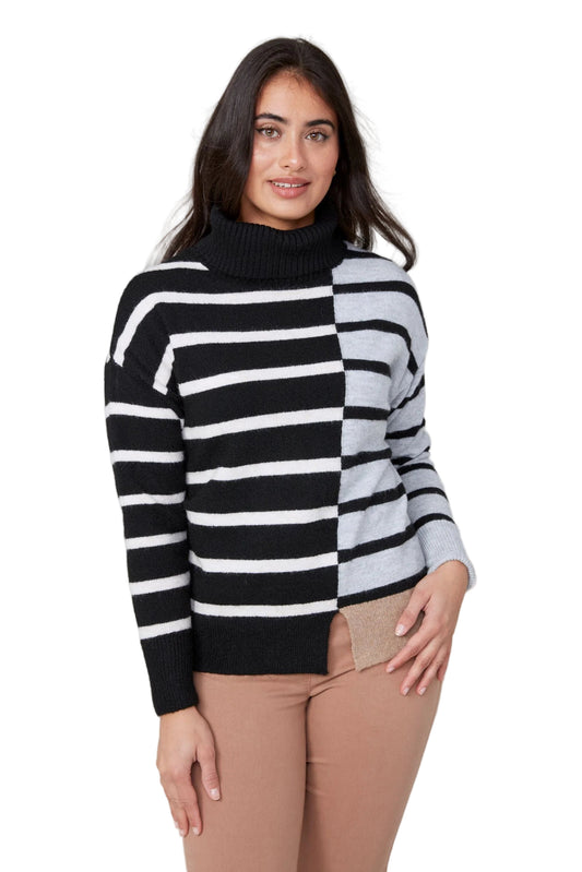 Renuar Turleneck Striped Sweater