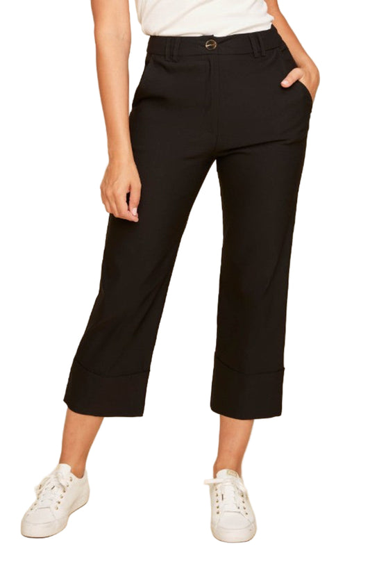 Renuar Woven Crop Wide Leg Pant