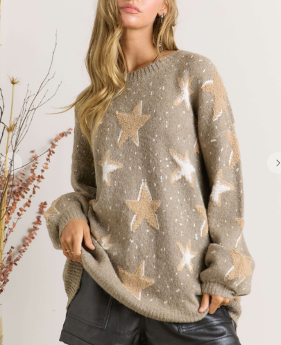 Neutral Star Sweater