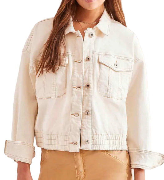 Tribal Casual Jacket With Elastic Waist