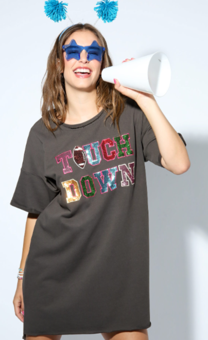 Sequined Touch Down T-Shirt Dress