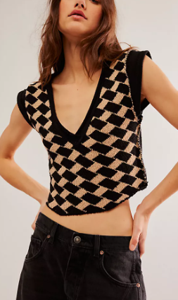 Lola Top - Black/Tan