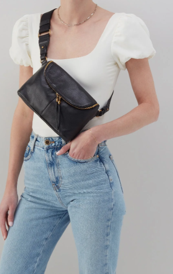 Fern Large Belt Bag - Black