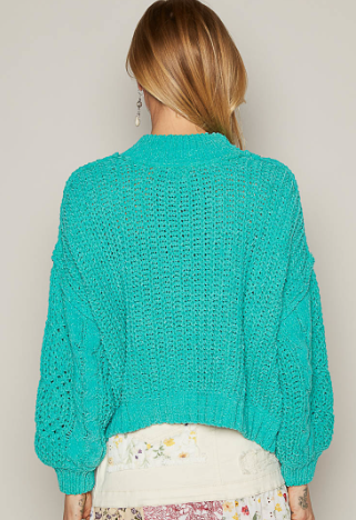 Jungle Green Knitted Sweater