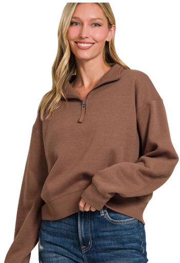 Half Zip Fleeece Sweatshirt