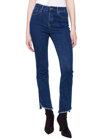 +Bootcut Jeans with Asymmetrical Hem