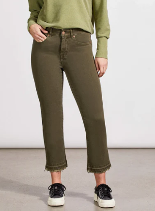 Sophia Curvy Micro Flare Jeans - Olive