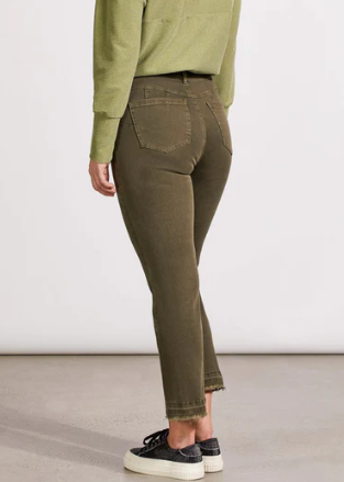 Sophia Curvy Micro Flare Jeans - Olive