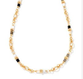 !Bree Mixed Gemstone Beaded Strand Necklace in 14K Gold Plated