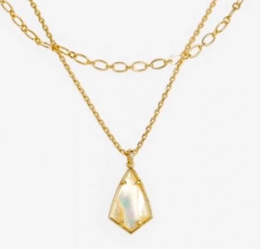 !Kendra Scott Camry Multi Strand Necklace with Mother of Pearl