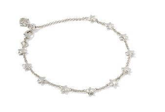 Kendra Scott Sierra Star Delicate Chain Bracelet, Rhodium-Plated