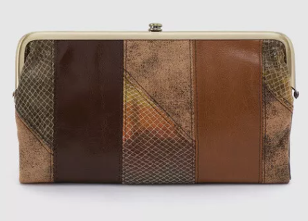 HOBO International Lauren Patchwork Clutch Wallet MOCHA MULTI - FALL PERFECT