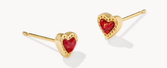 Mini Ari Heart Gold Stud Earrings