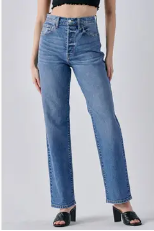 Super High RIse Dad Jean Medium Wash